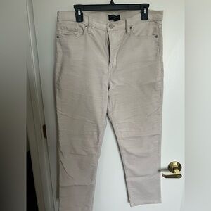 Banana Republic Cream High-Rise Slim Trousers